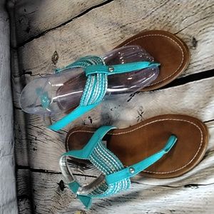 Blue sandals